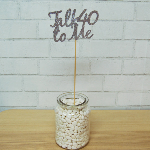 Talk 40 To Me Centerpiece