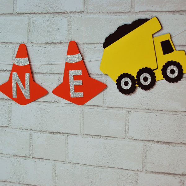 Construction Truck High Chair Banner