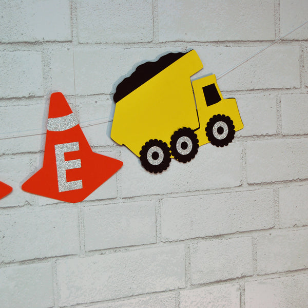 Construction Truck High Chair Banner