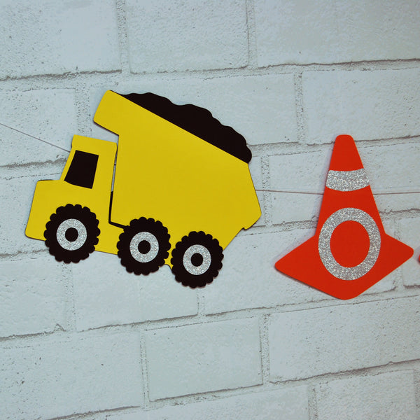 Construction Truck High Chair Banner