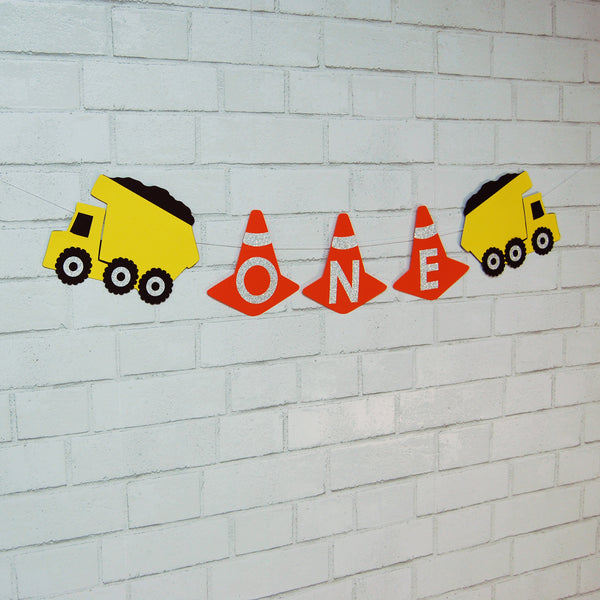 Construction Truck High Chair Banner