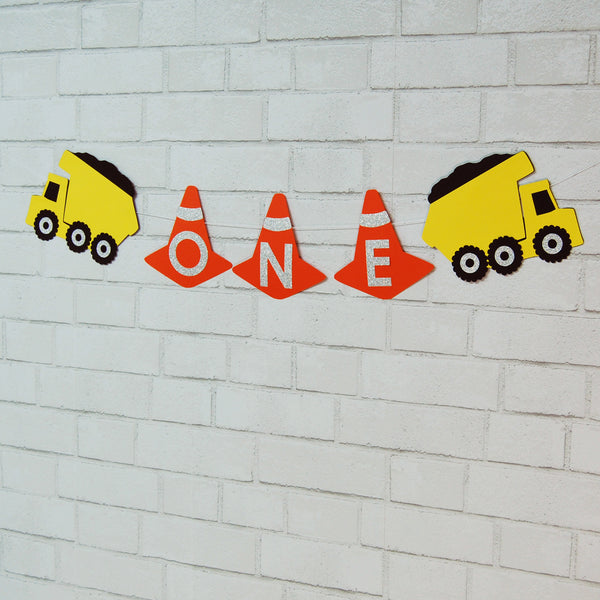 Construction Truck High Chair Banner