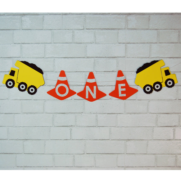 Construction Truck High Chair Banner