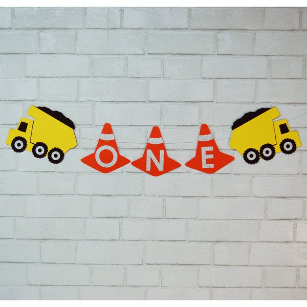Construction Truck High Chair Banner