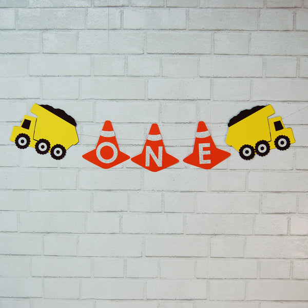 Construction Truck High Chair Banner
