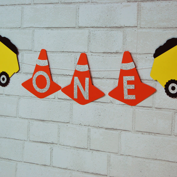 Construction Truck High Chair Banner