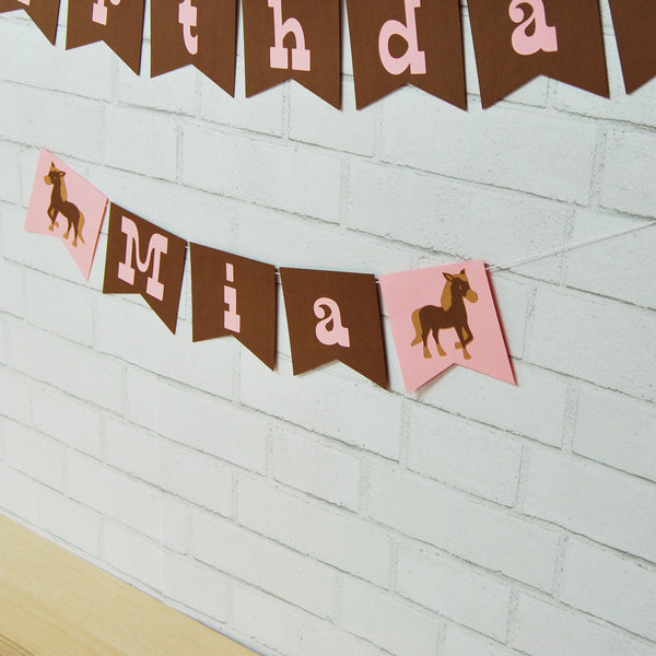 Cowgirl Birthday Banner