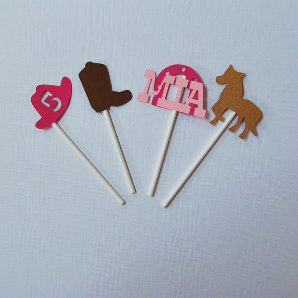 Cowgirl Cupcake Toppers