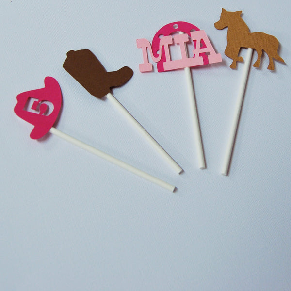 Cowgirl Cupcake Toppers