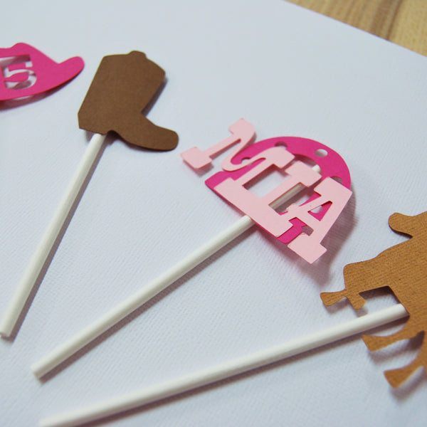 Cowgirl Cupcake Toppers