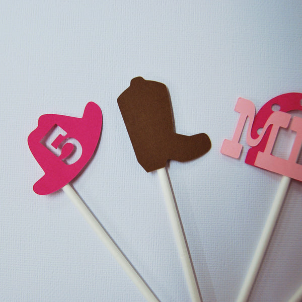 Cowgirl Cupcake Toppers