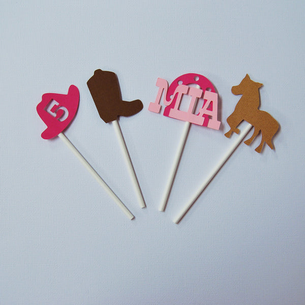 Cowgirl Cupcake Toppers