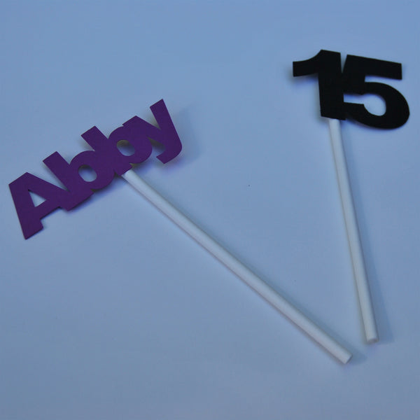 Custom Birthday Cupcake Toppers