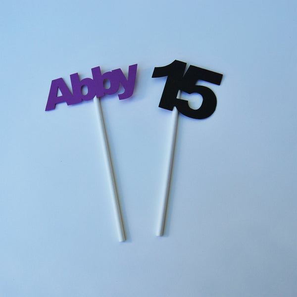 Custom Birthday Cupcake Toppers