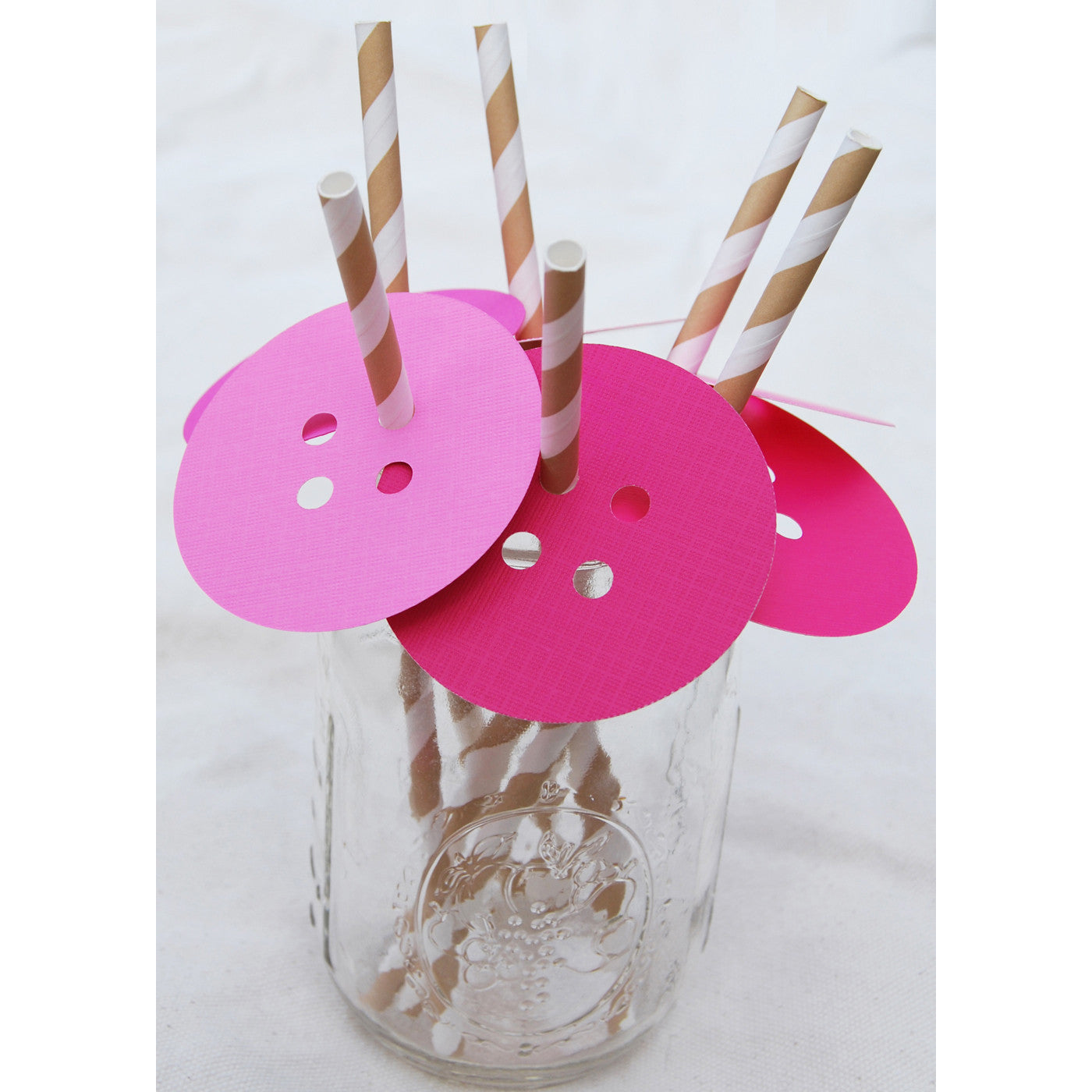 Button Straw Toppers