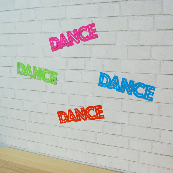 Neon "Dance" Party Signs