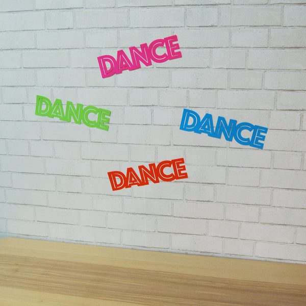 Neon "Dance" Party Signs