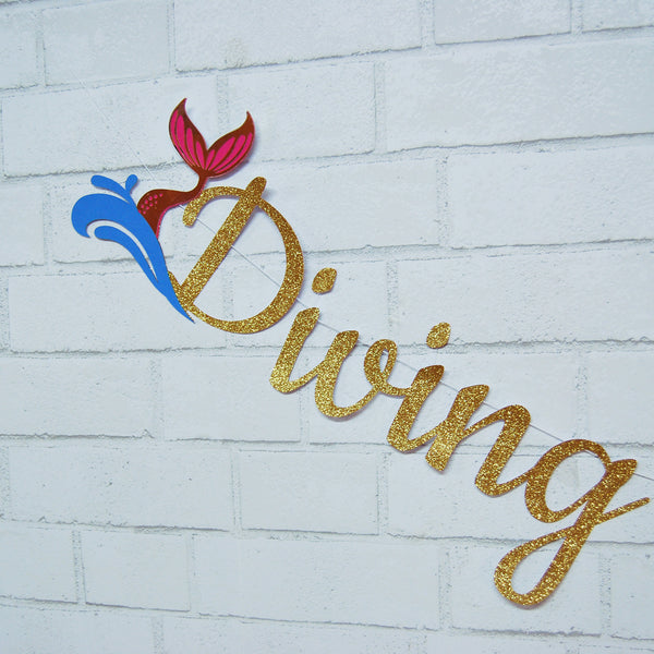 "Diving Into A New Decade" Mermaid Banner