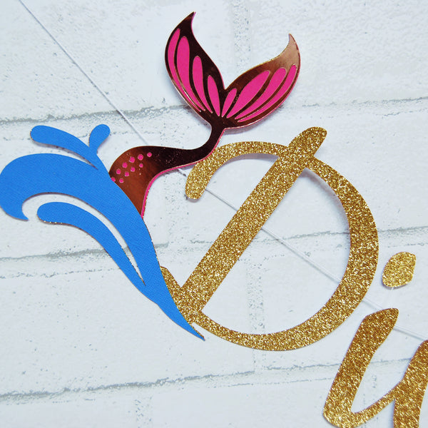 "Diving Into A New Decade" Mermaid Banner