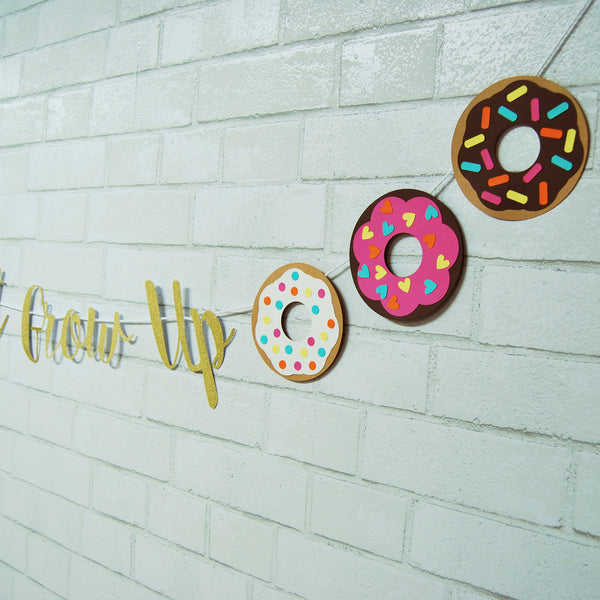 "Donut Grow Up" Birthday Banner