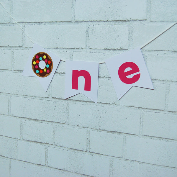 Donut "ONE" High Chair Banner