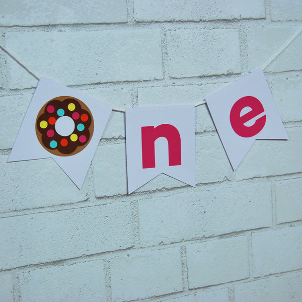 Donut "ONE" High Chair Banner