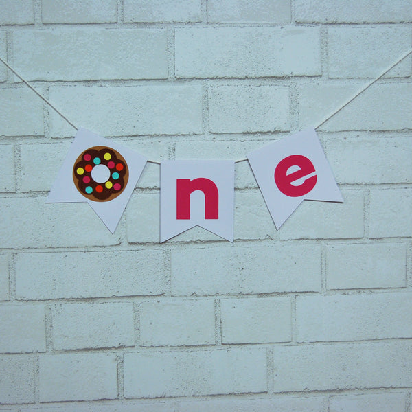 Donut "ONE" High Chair Banner