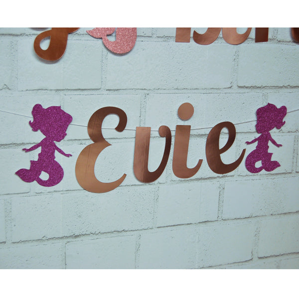 Dragon and Mermaid Birthday Banner