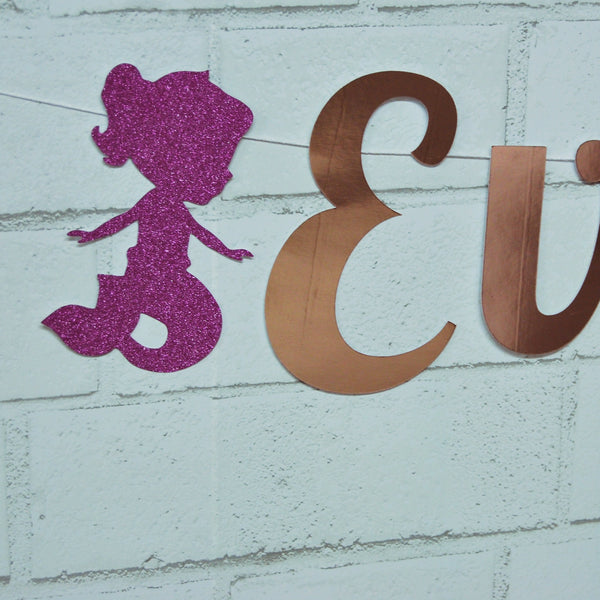 Dragon and Mermaid Birthday Banner