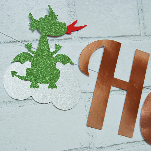 Dragon and Mermaid Birthday Banner