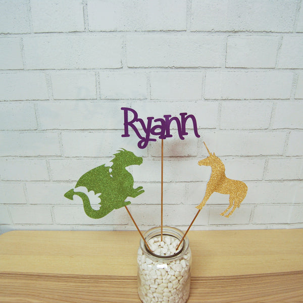 Dragon and Unicorn Centerpiece