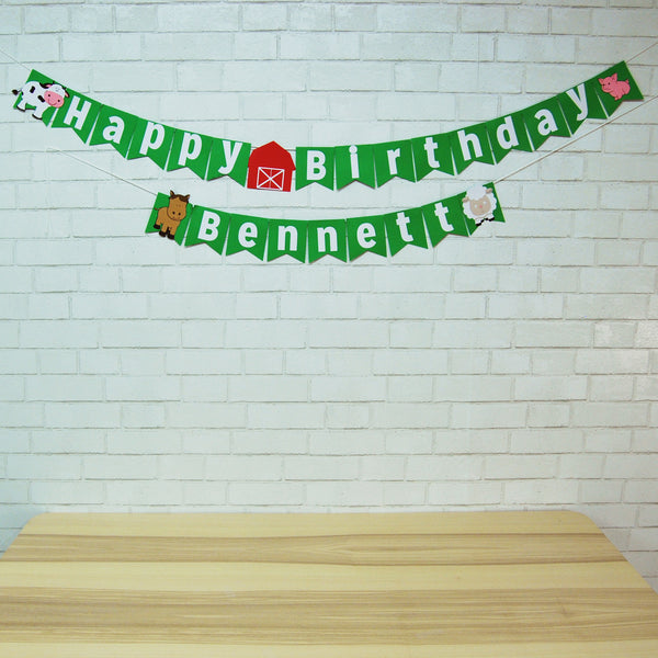 Farm Birthday Banner