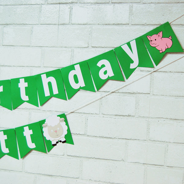 Farm Birthday Banner