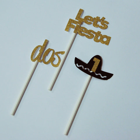 Let's Fiesta Cupcake Toppers