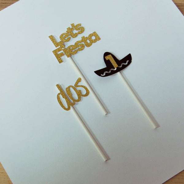 Let's Fiesta Cupcake Toppers