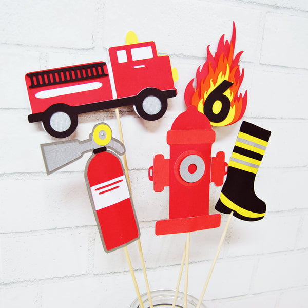 3D Firefighter Party Centerpiece