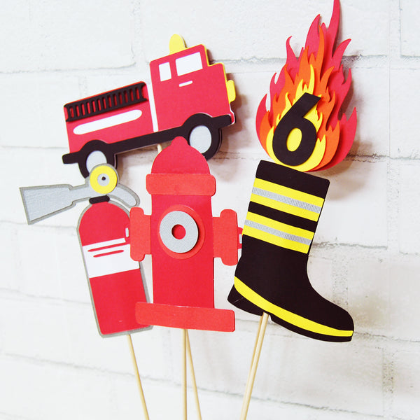 3D Firefighter Party Centerpiece