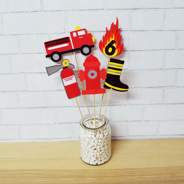 3D Firefighter Party Centerpiece