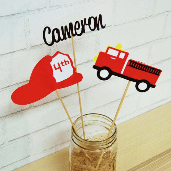 Fire Truck Party Centerpiece