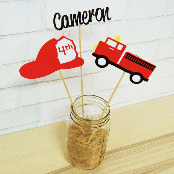 Fire Truck Party Centerpiece
