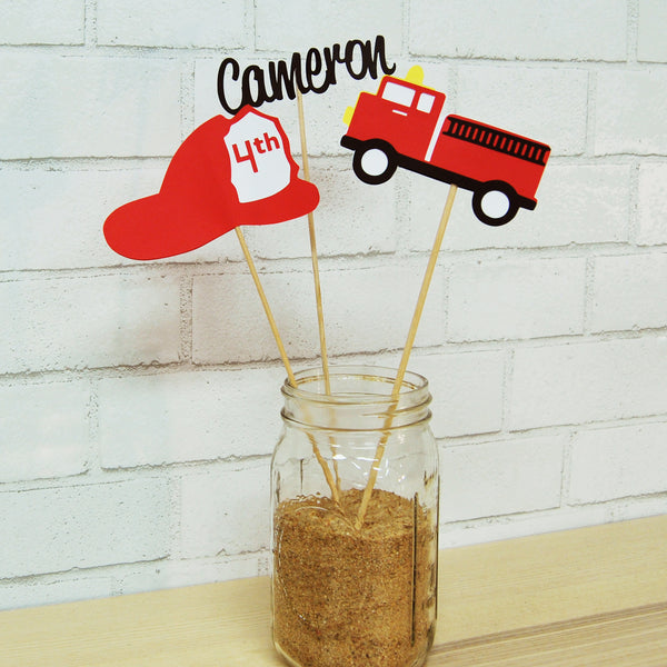 Fire Truck Party Centerpiece