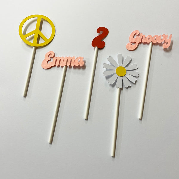 Groovy Cupcake Toppers