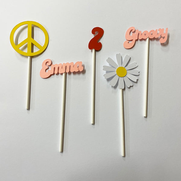 Groovy Cupcake Toppers