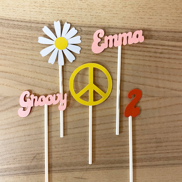 Groovy Cupcake Toppers
