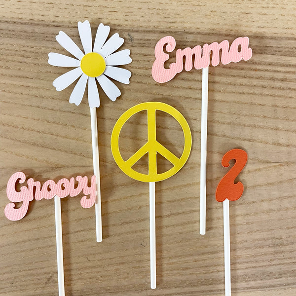 Groovy Cupcake Toppers