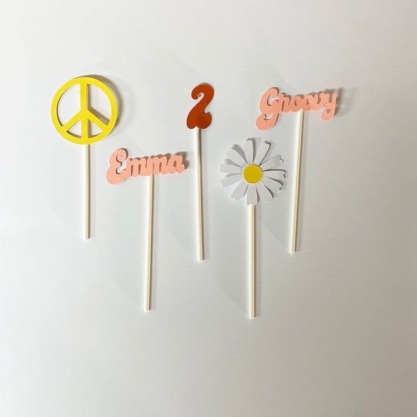 Groovy Cupcake Toppers