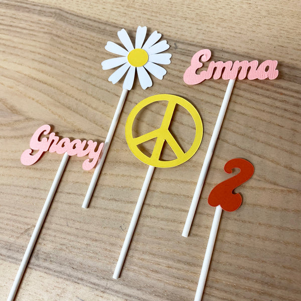 Groovy Cupcake Toppers
