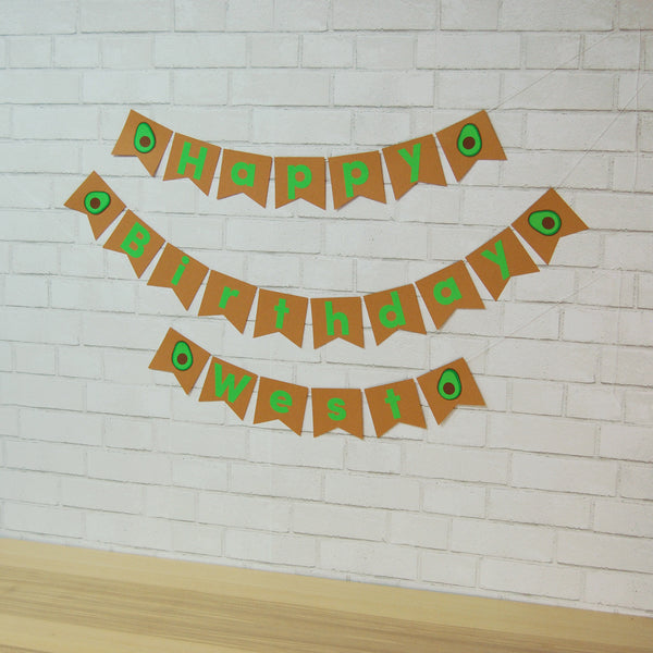 Avocado Birthday Banner