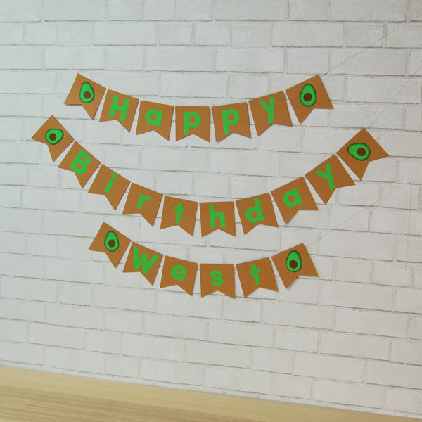 Avocado Birthday Banner