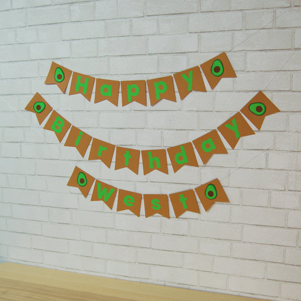 Avocado Birthday Banner